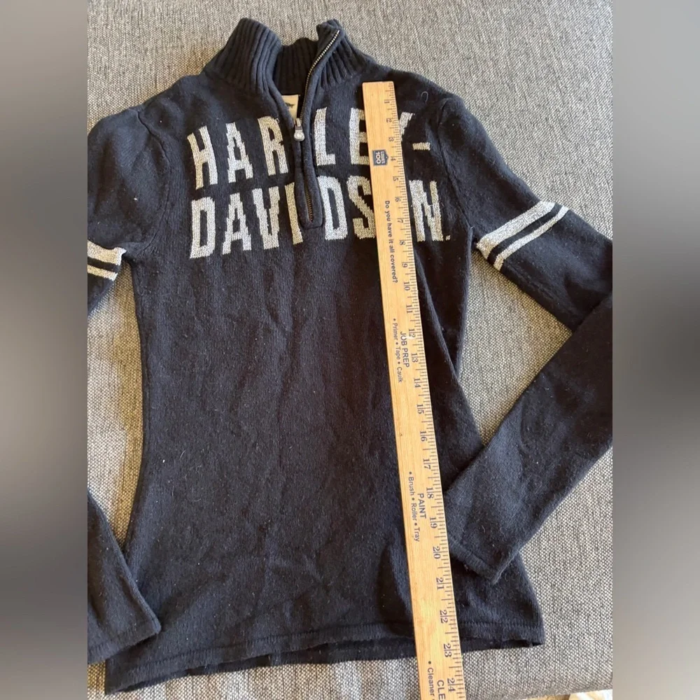 Harley davidson half zip sweater womens